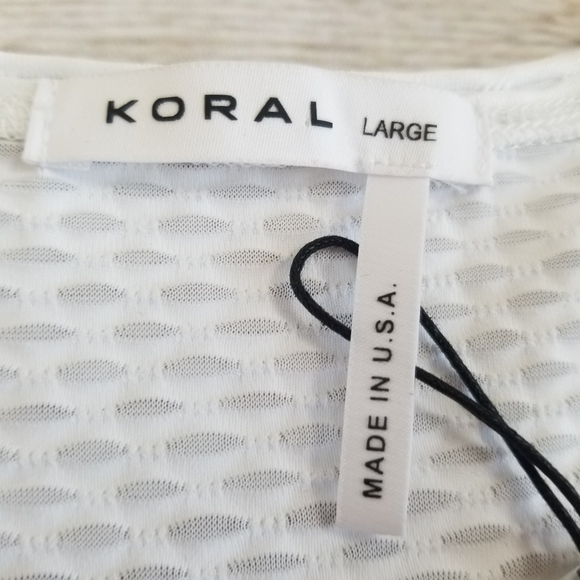 Koral Mayra Front Tie Netz Muscle Tank Large NWT - Picture 4 of 6